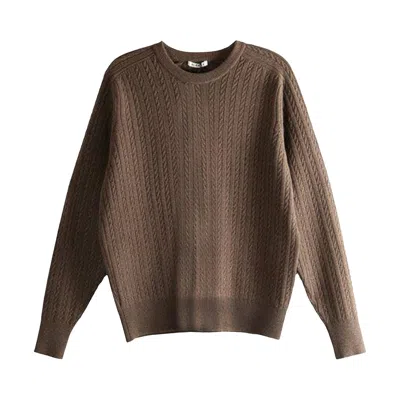Pre-owned Auralee Super Fine Wool Aran Knitwear 'brown' | Men's Size 5