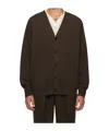 Auralee Super Fine Wool Cardigan In Black