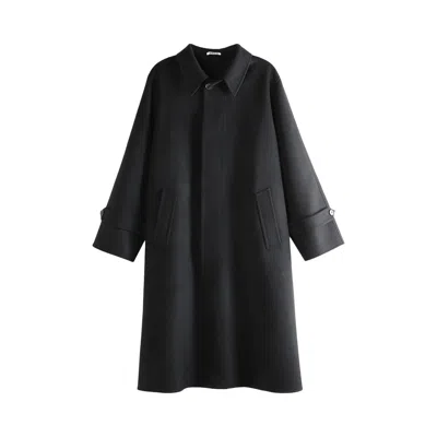 Pre-owned Auralee Super Fine Wool Melton Hand Sewn Coat 'black' | Men's Size 4