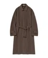 Auralee Super Fine Wool Mosser Soutien Collar Coat In Brown