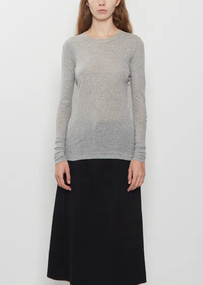 Auralee Super High Gauge Sheer Tee In Top Gray