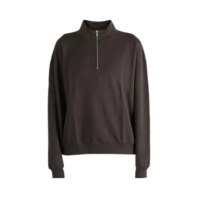 Pre-owned Auralee Super High Gauge Sweat Half Zip Pullover 'dark Brown' | Women's Size 1