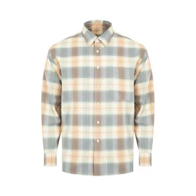 Pre-owned Auralee Super Light Wool Check Shirt 'light Brown Check' | Men's Size 4