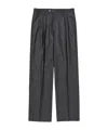 Auralee Super Light Wool Two-tuck Slacks Top Charcoal In Gray