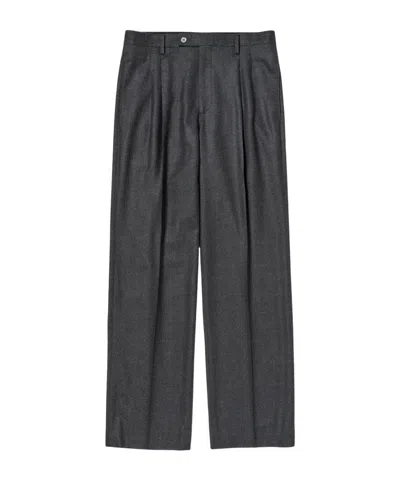 AURALEE SUPER LIGHT WOOL TWO-TUCK SLACKS TOP CHARCOAL