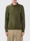 Auralee Brushed Mohair And Wool-blend Polo Sweater In Green