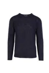 Auralee Lightweight Knit Long Sleeve Crew Sweater In Black