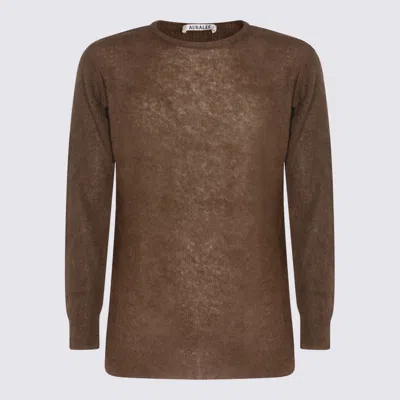 AURALEE SWEATERS DARK BROWN
