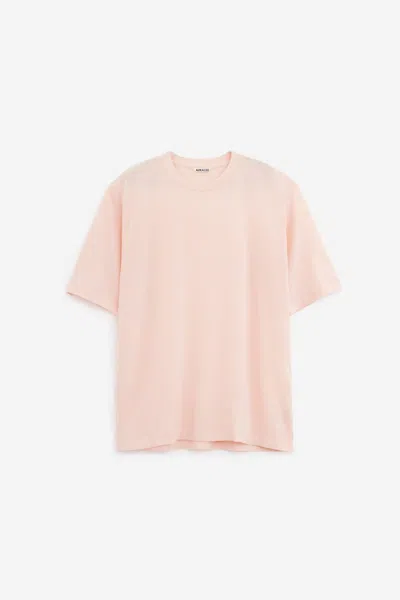 Auralee T-shirt In Rose-pink
