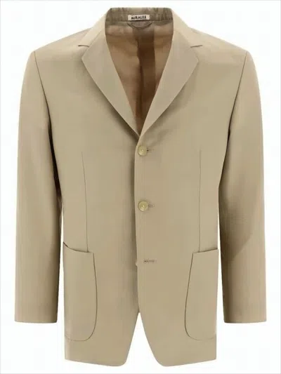 Auralee Tailored Suit Jacket In Neutral