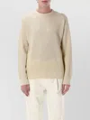 Auralee Textured Rib Knit Sweater With Long Sleeves