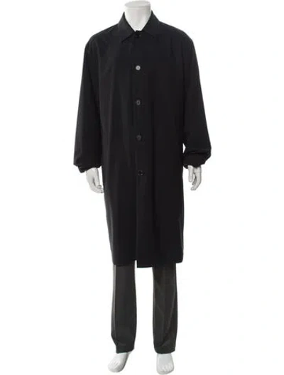 Pre-owned Auralee Trench Coat In Black