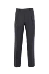 Auralee Striped Straight-leg Trousers In Gray