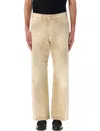 Auralee Duck Pant Back Pockets Belt Loops In Nude