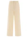 Auralee Beige Weather Trousers In White