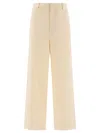 Auralee Beige Weather Trousers In White