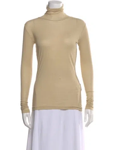 Pre-owned Auralee Turtleneck Long Sleeve Top In Neutral