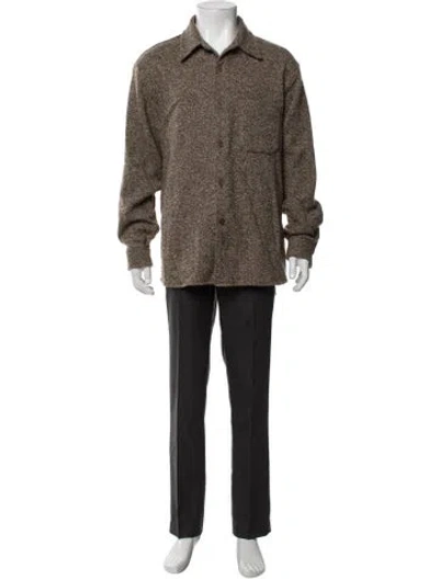 Pre-owned Auralee Tweed Pattern Jacket In Grey