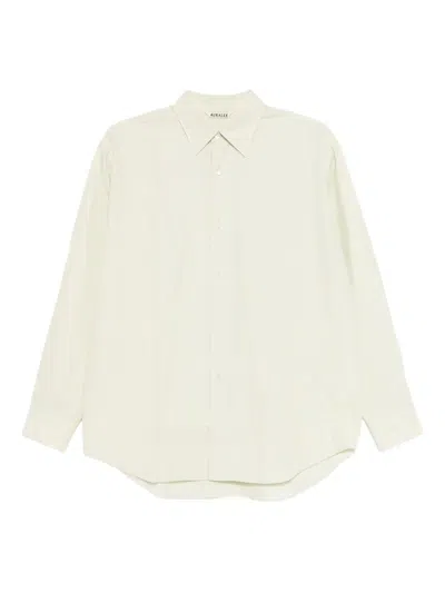 Auralee Twill Shirt In Neutral