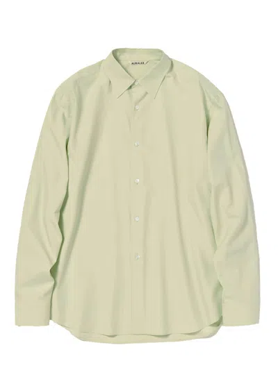 Auralee Twill Shirt Woman Green