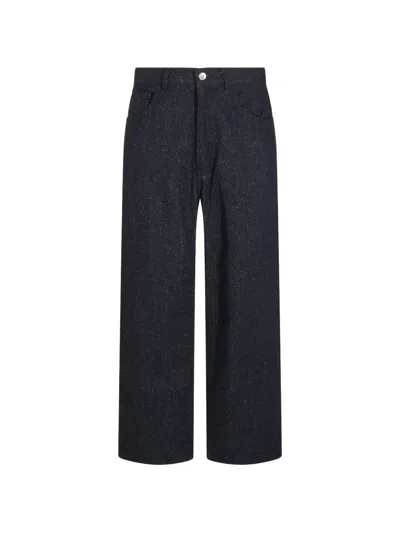 Auralee Twisted-yarn Jeans In Blue