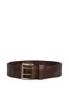 Auralee Adjustable Metal Buckle Belt Multiple Holes In Brown