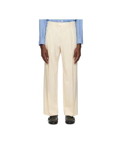 Auralee Two-tuck Trousers In Ivory