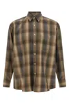 Auralee Plaid Wool Long-sleeve Shirt With Classic Collar In White