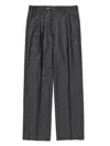 Auralee Uper Light Wool Two-tuck Slacks In Gray