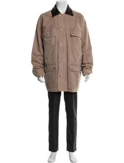 Pre-owned Auralee Utility Jacket In Brown