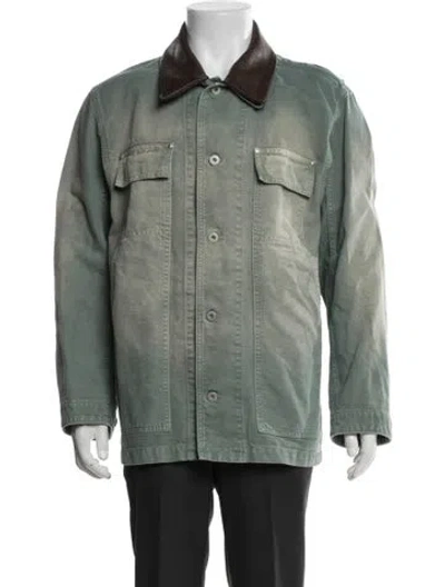 Pre-owned Auralee Utility Jacket In Green