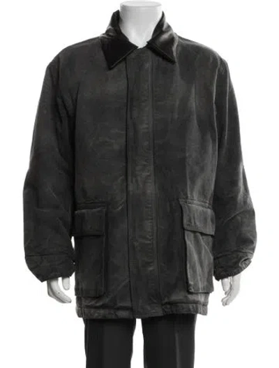 Pre-owned Auralee Utility Jacket In Grey