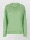 Auralee V-neck Long Sleeve Cashmere Knit Sweater In Multi