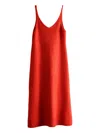 Auralee Alpaca Knit Dress In Red