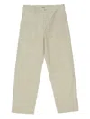 Auralee Washed Baggy Baker Trousers In Neutral
