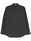 AURALEE WASHED BLACK COTTON SHIRT - MEN'S - COTTON