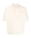 Auralee Washed-effect Classic Polo Shirt In Neutral