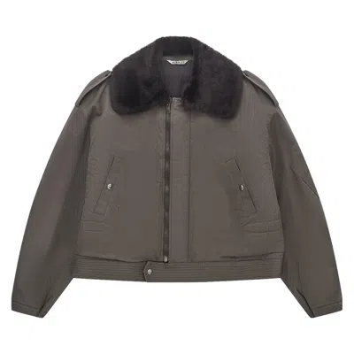 Pre-owned Auralee Washed Finx Cotton Gabardine Flight Blouson 'deep Olive' | Green | Men's Size 4