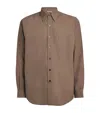Auralee Washed Finx Cotton Shirt In Brown