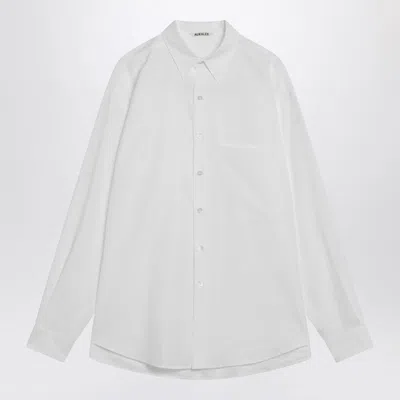 Auralee White Cotton Shirt Men