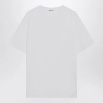 Auralee White Cotton T-shirt Men