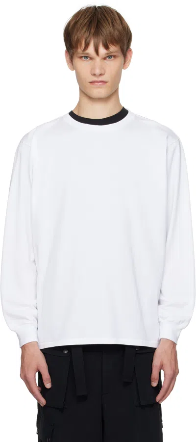 Auralee White Luster Plaiting L/s T-shirt