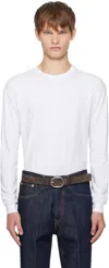 Auralee White Seamless L/s T-shirt In White