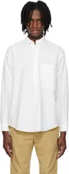 Auralee White Washed Finx Twill Big Shirt In White