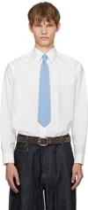 Auralee White Washed Finx Twill Shirt In White