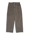 Auralee Pigment Dyed Finx Corduroy Wide 5p Pants In Brown