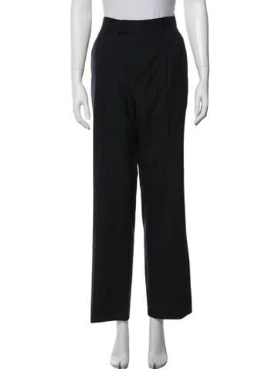 Pre-owned Auralee Wide Leg Pants In Black/blue
