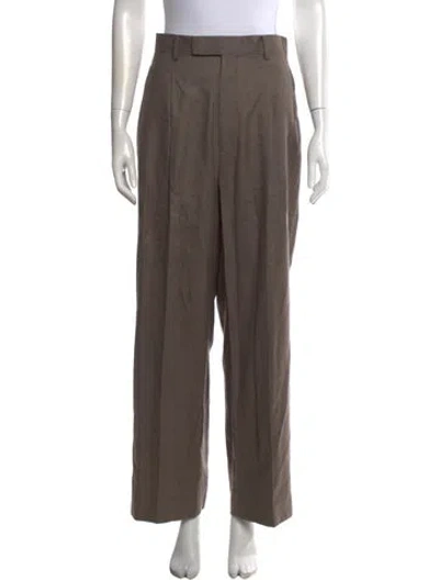 Pre-owned Auralee Wide Leg Pants In Brown
