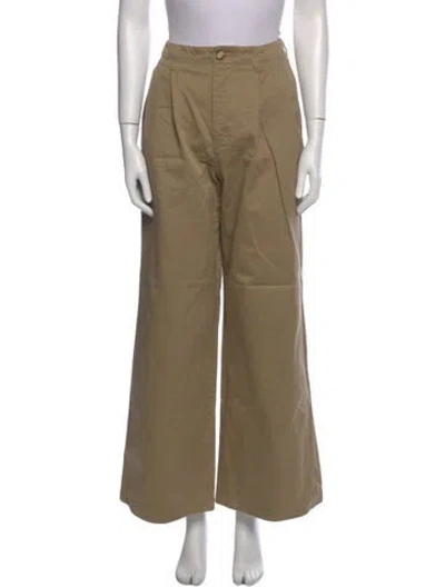 Pre-owned Auralee Wide Leg Pants In Neutral
