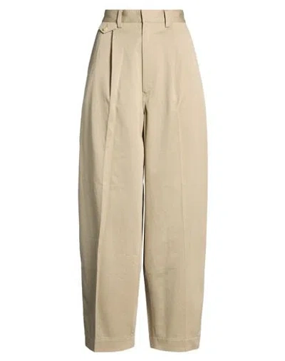 Auralee Woman Pants Beige Size 3 Cotton In Brown